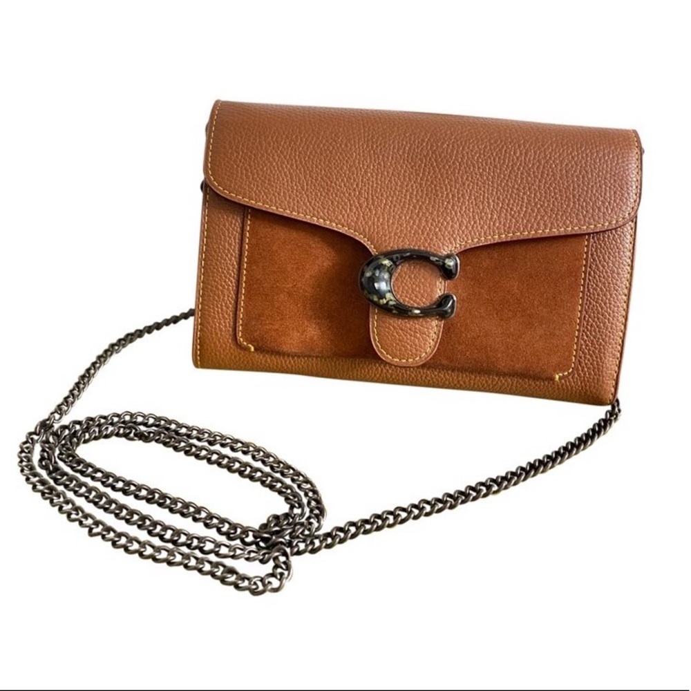 Coach Brown leather Cross-body wallet purse